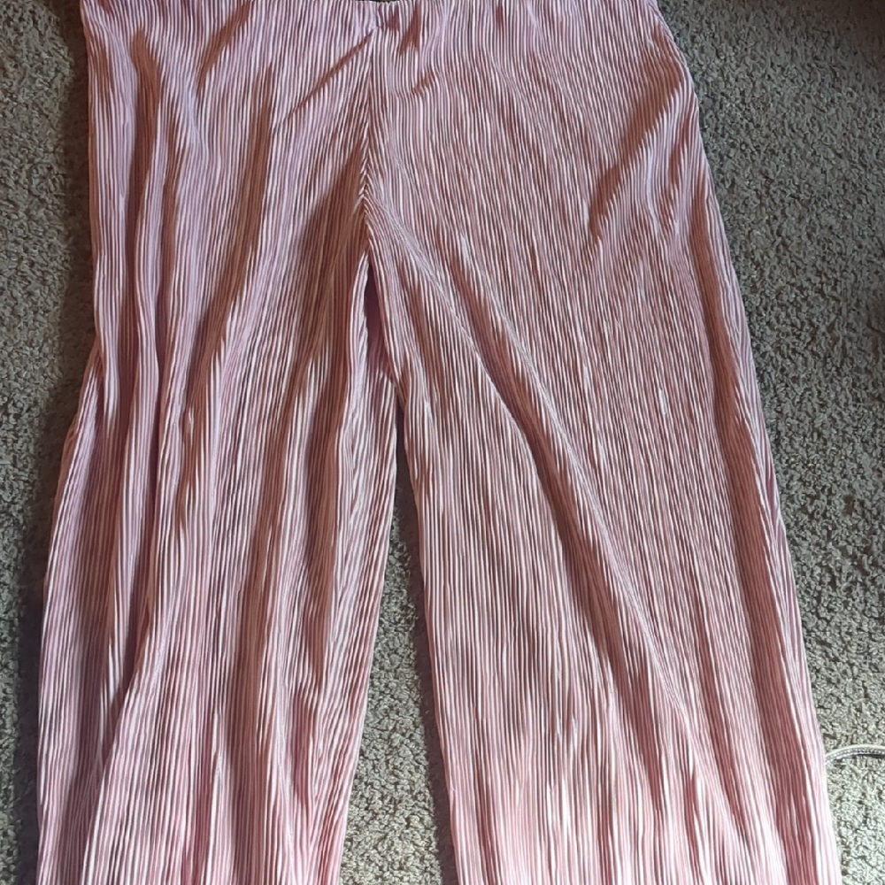 JM Collection Pink Striped Pants
